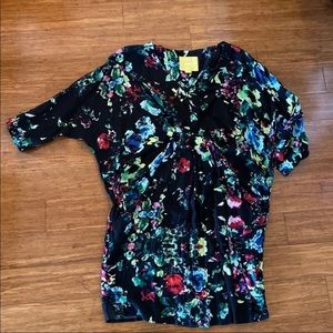 Anthropologie Maeve Batwing Floral Dress